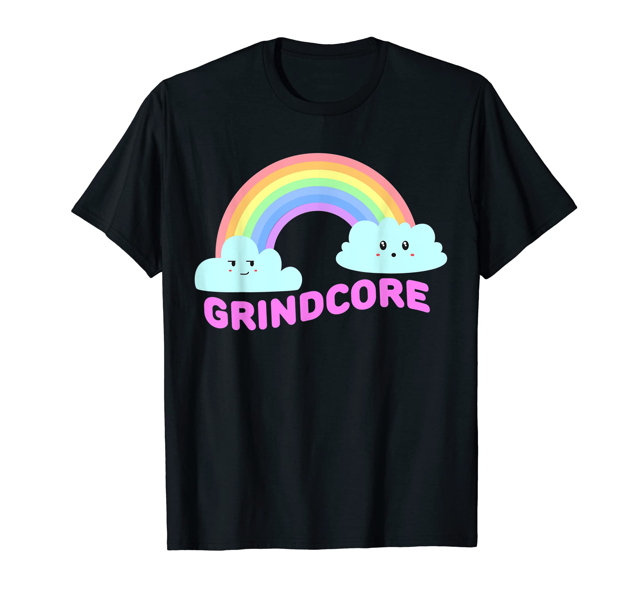 Retro Funny Grindcore ShirtsGrindcore Shirts | Sarcastic Rainbow Funny Grindcore Music T-Shirt