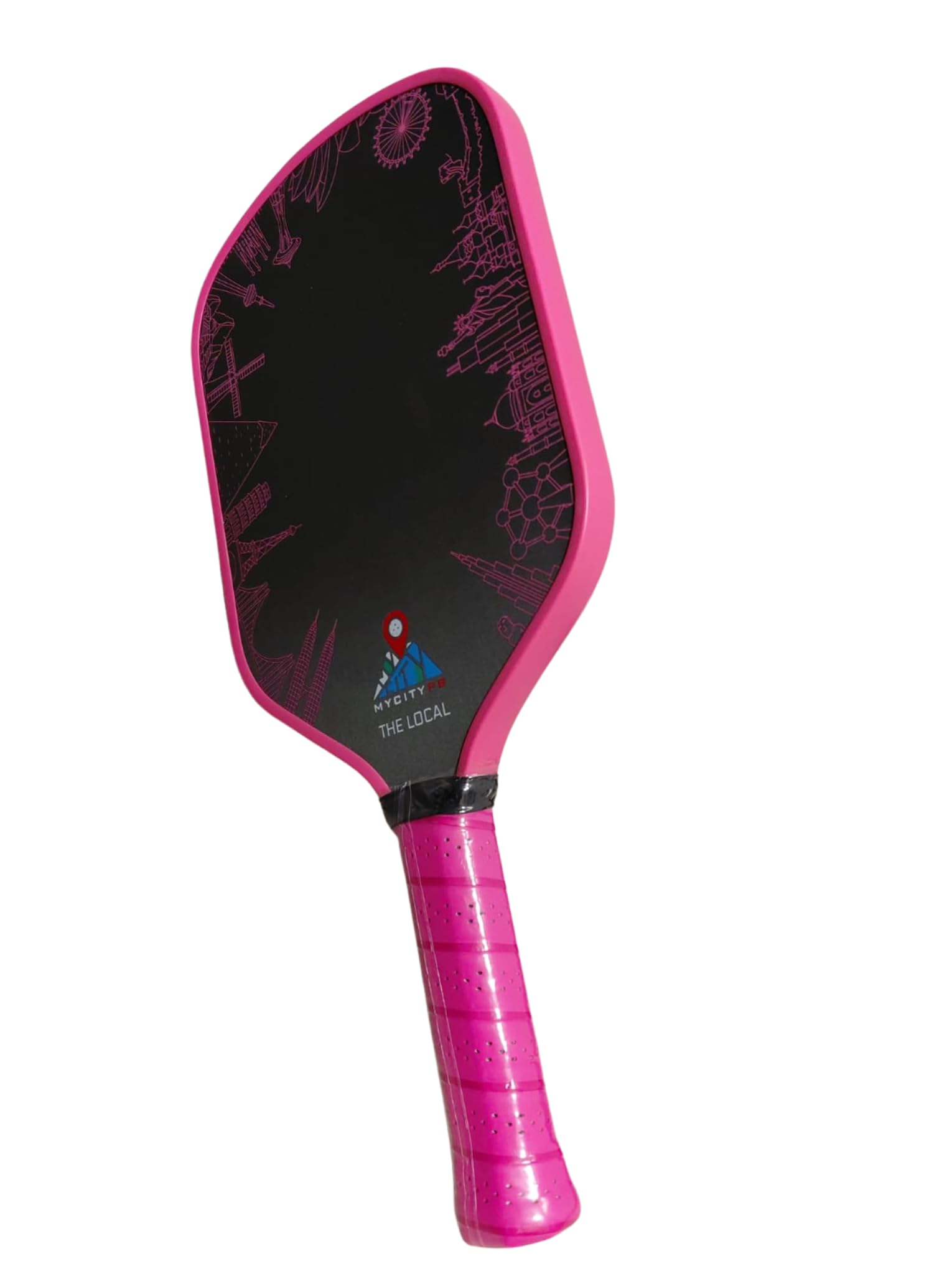 The Local - Racchetta Pickleball, 42 cm, manico in fibra di carbonio, 14,6 cm, 224-232 g