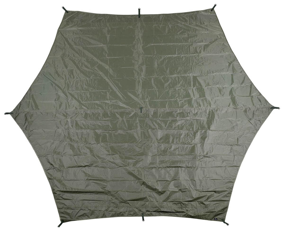 MFH Hexagon-Tarp Tarpaulin Outdoor Tactical Military Tent Camping OD Green
