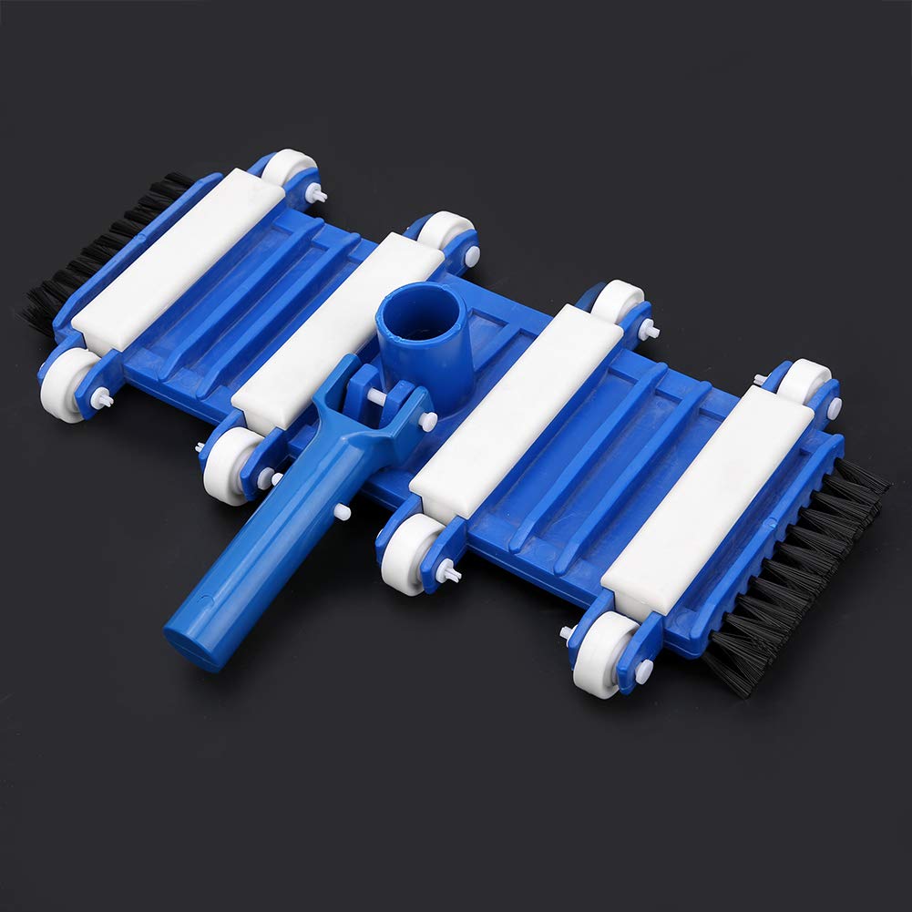 Shanrya Ichiias Pool Vacuum Head Profesional Cepillo Lateral Flexible Ruedas Herramienta para Limpieza de Piscinas de estanques de Peces