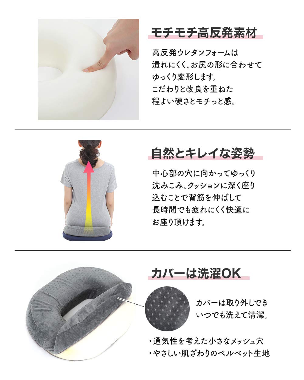 Amazon.co.jp: 【助産師ママ推薦】 円座クッション 産後 痔 ドーナツ