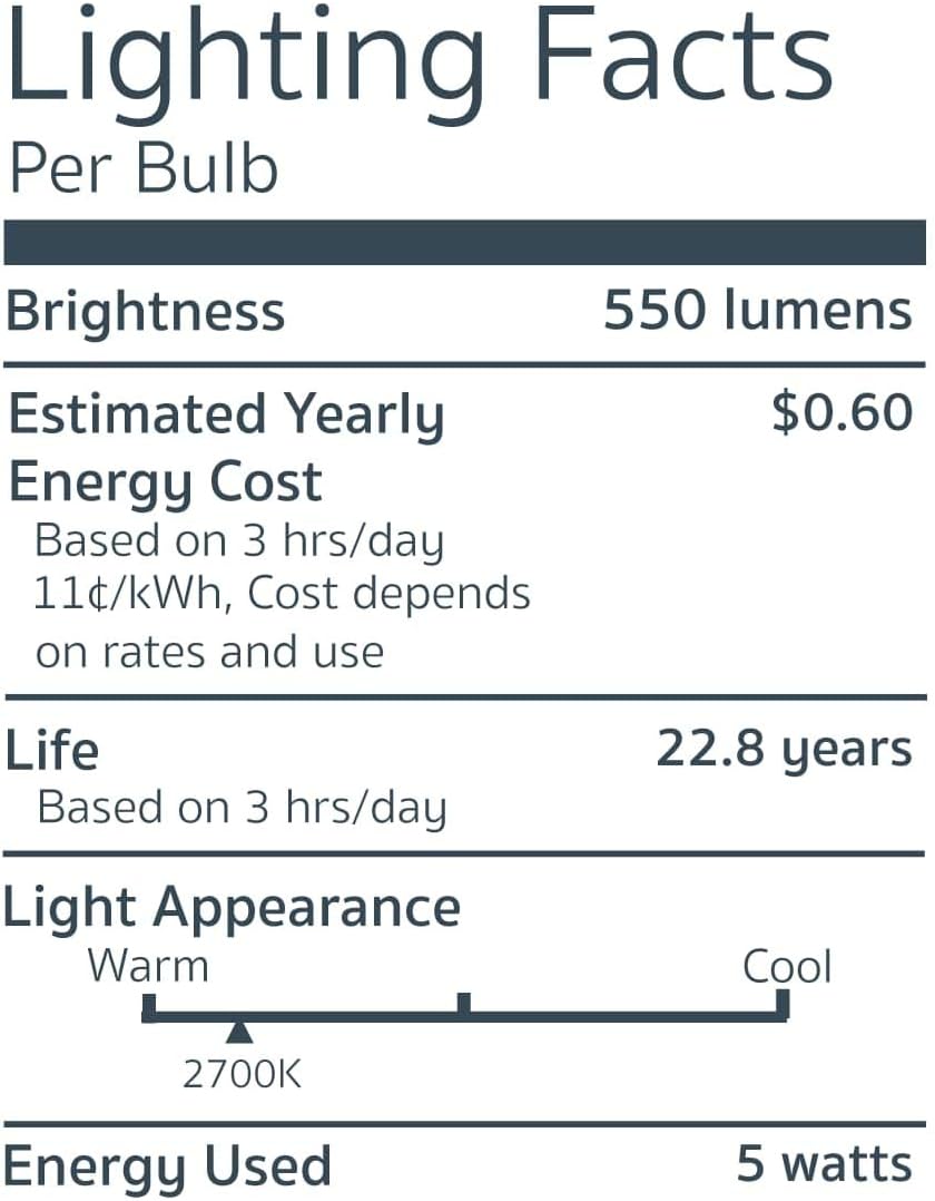 EmeryAllen G8 Base, 5.0 Watt (60W Equivalent) Dimmable JA8 Compliant Miniature Bi-Pin LED Light Bulb |120V - 545 Lumens |2700K | 1 Pcs