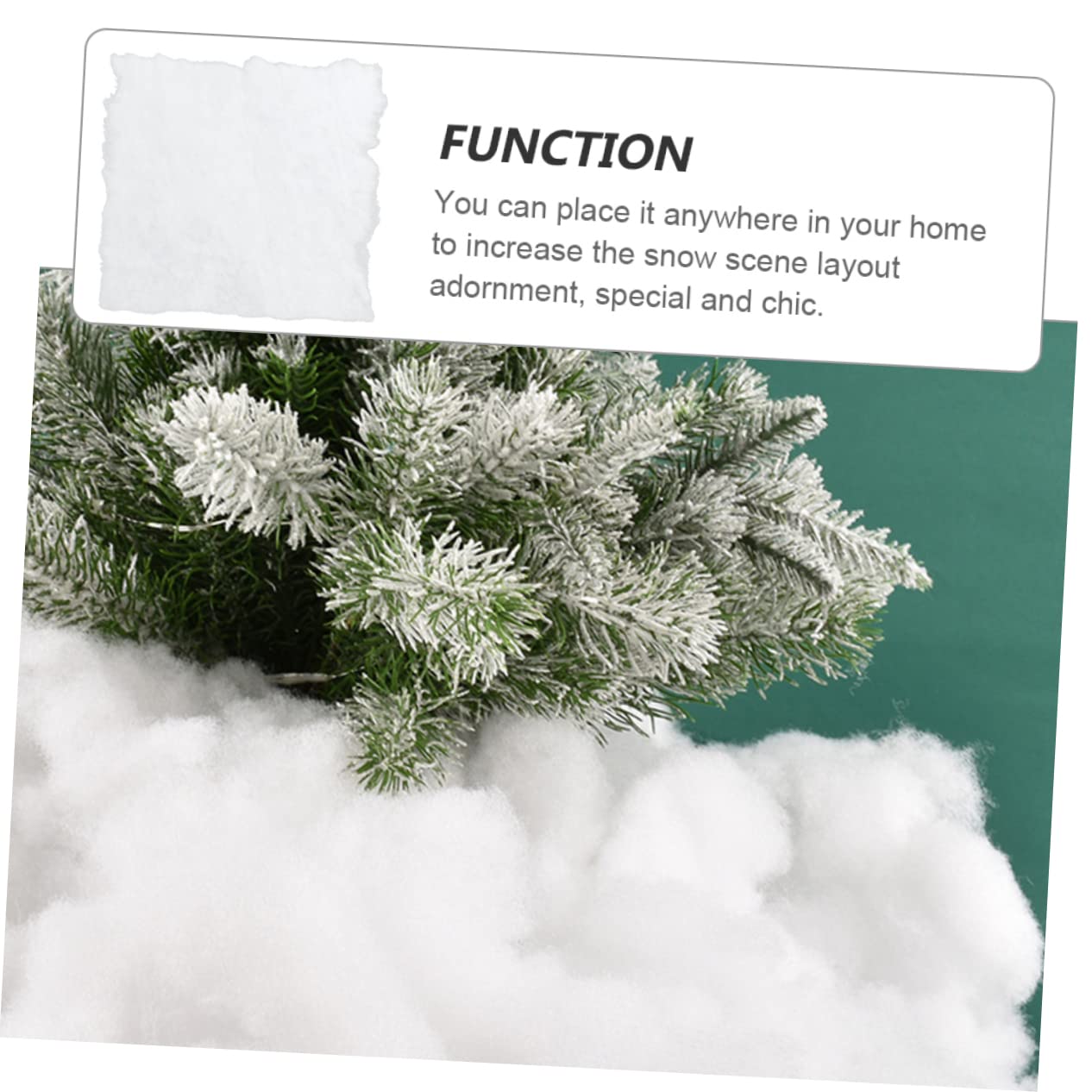 HOOTNEE Fake Snow Blanket for Christmas Decoration Thickened Artificial Snow Blanket for Indoor Decor Crafts and Present Wrapping