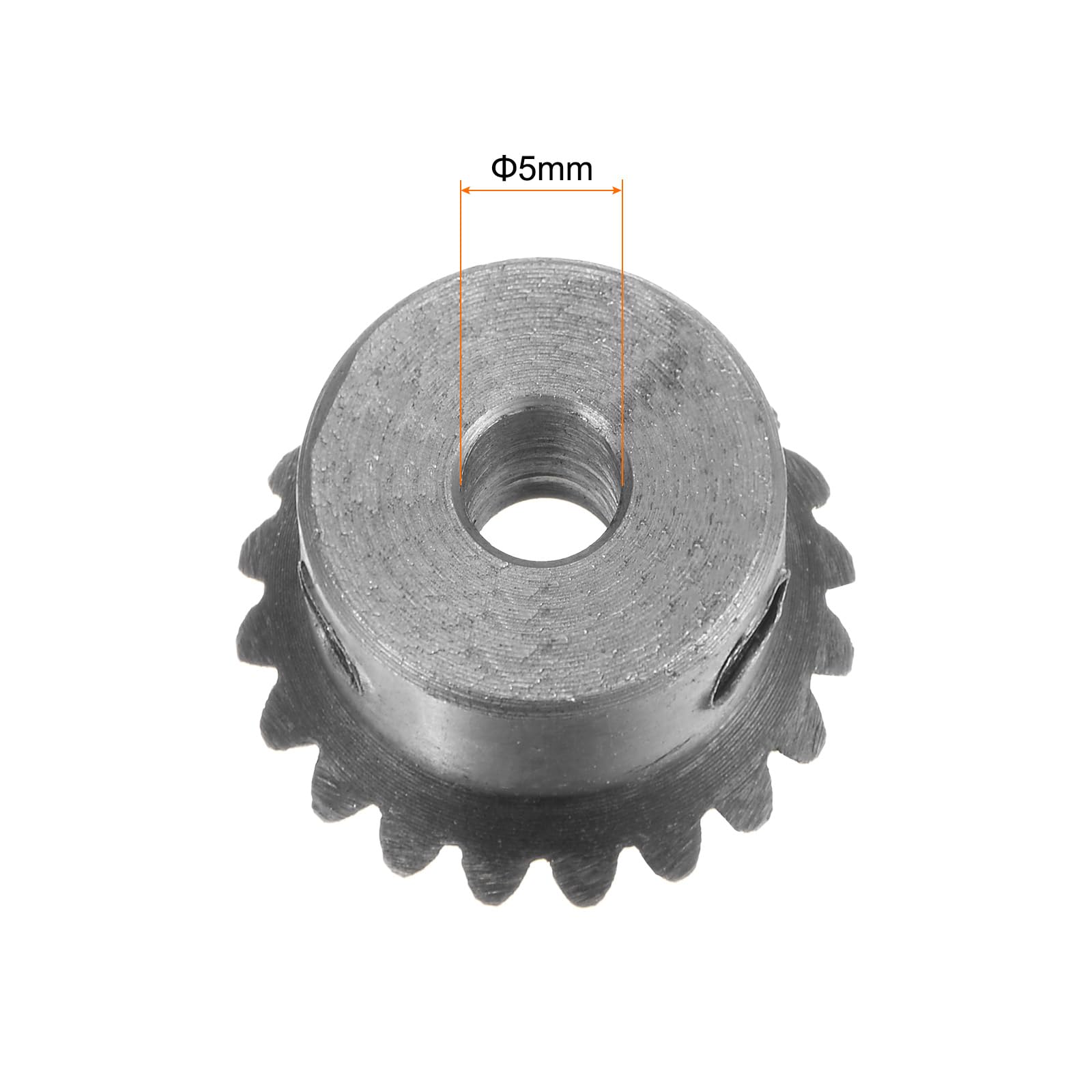 2er Set Kegelrad 1M 20 Zähne – 5 Mm Wellenloch, 1:1 Übersetzung, 90° Winkel, 45# Stahl, Gehärtet & Geschwärzt – Für Fördersysteme & Maschinenbau