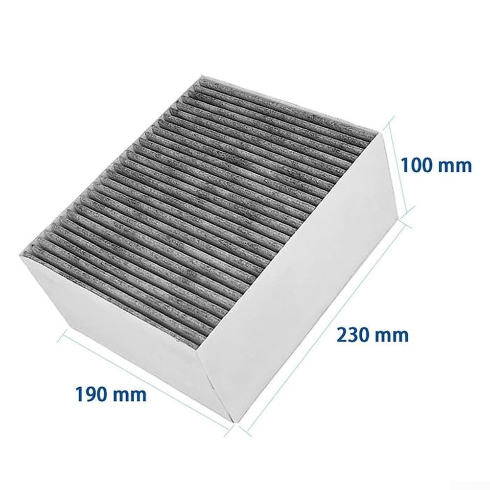 Filtro antigrasso di ricambio a carbone attivo, 190 x 230 mm