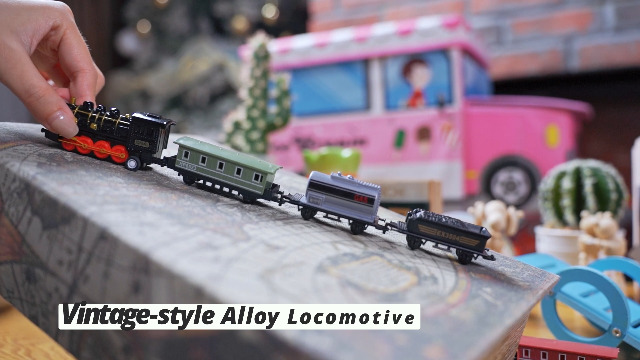Amazon.com: Hanaive 2 Sets Train Toys Small Pull Back Alloy Retro