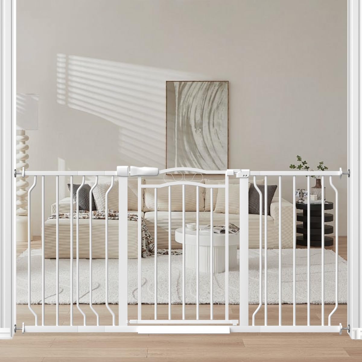THEYFIRST Extra Wide Baby Gate for Doorways 53.1