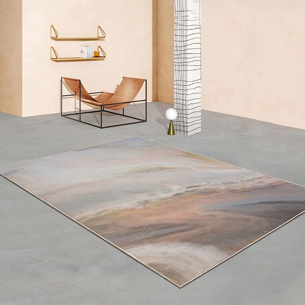Tonuuoei Rugs Living Room Large Soft Area Rug Vintage Carpet Boho Short Pile Traditional Modern Abstract Rug, Multicoloured,Q,140 x 200 cm