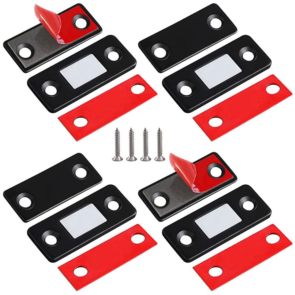 HASTHIP®4 Pack Door Magnets to Hold Door, Magnetic Door Catch, Ultra Thin Cabinet Door Magnets with Strong Adhesive Sticker & Screws, Magnetic Door Stopper Safety (B0BPHJTJHV) Amazon Price History, Amazon Price Tracker