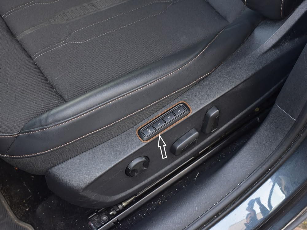 Pokrywa ze stali do Cupra.Leon/Formentor | Kolor Styl COPPER - Fotele Przyciski pamięci Dekor | 1 sztuka Stal nierdzewna V1 V2 VZ1 VZ2 VZ3 VZ5 VZ Veloz Edition Leon Tuning Akcesoria