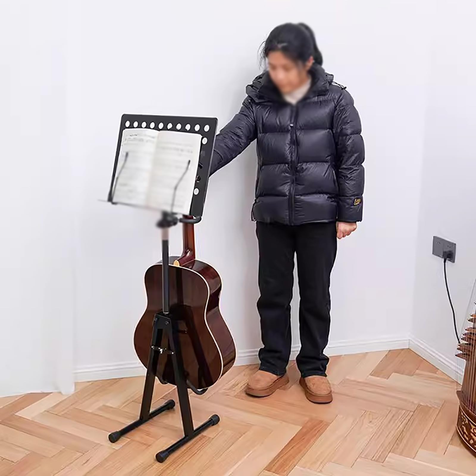 Amazon | 折りたたみ式譜面台 ギターラック 楽譜スタンド 楽譜スタンド 
