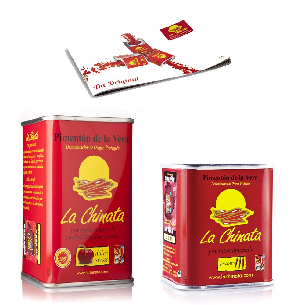 Paprika Fumé pack La Chinata Doux 160g et 70g Piquant