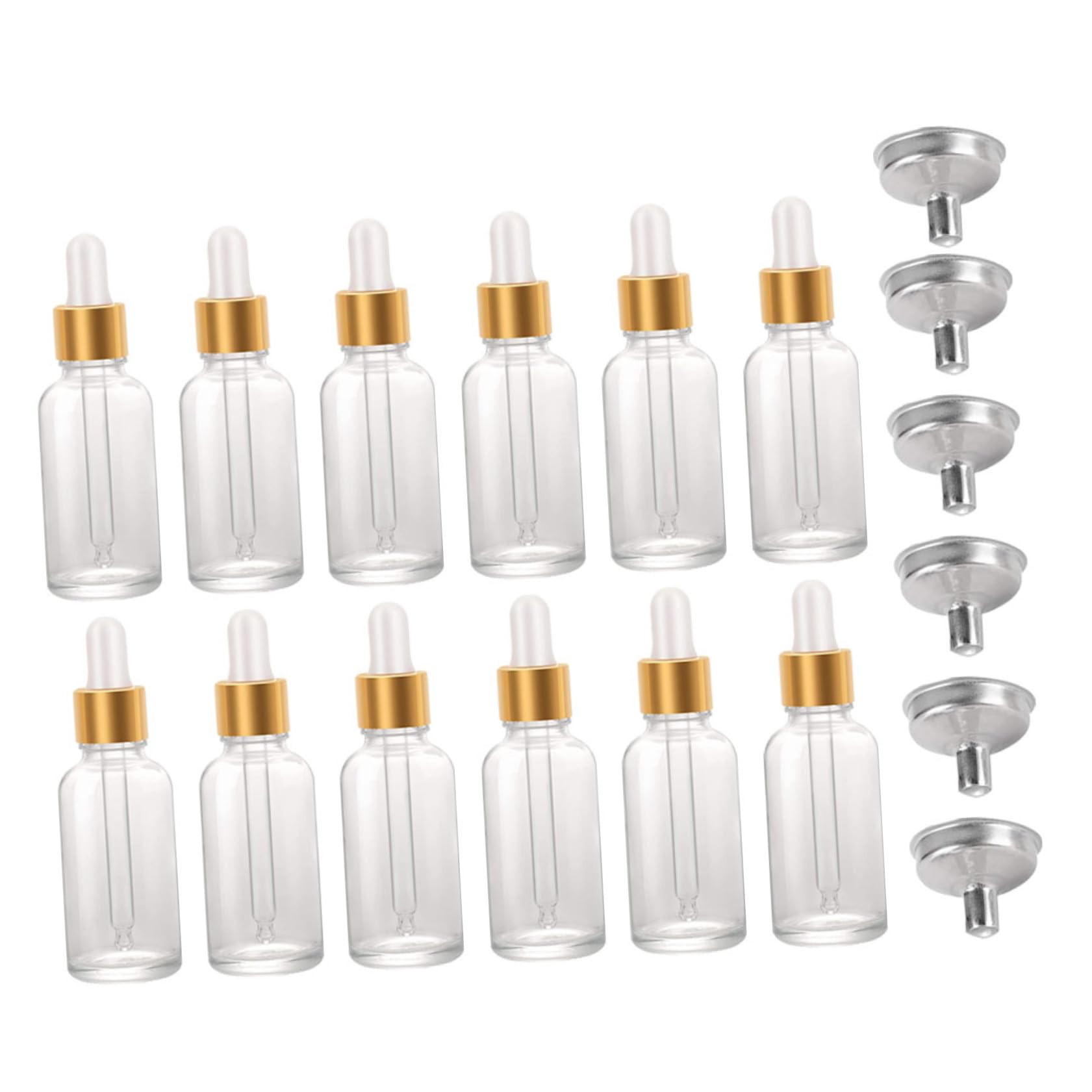 DOITOOL 24piezas Frasco Cuentagotas para Aceites Esenciales De Vidrio Transparente Dispensador Vacío para Mezclar Aceites para Usar El Hogar Salón De Belleza