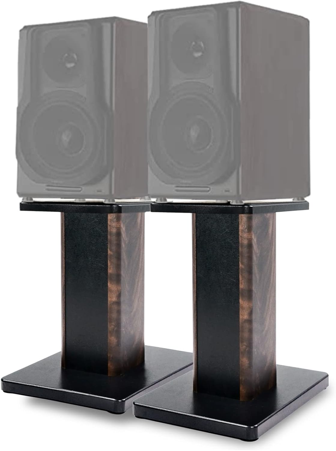 16 Inch (40CM) - Pair-Wood Speaker Stands for Home-Cinema HiFi Desktop and Satellite Speakers Monitor Stands, Enhanced Audio Listening Experience for Home Theaters