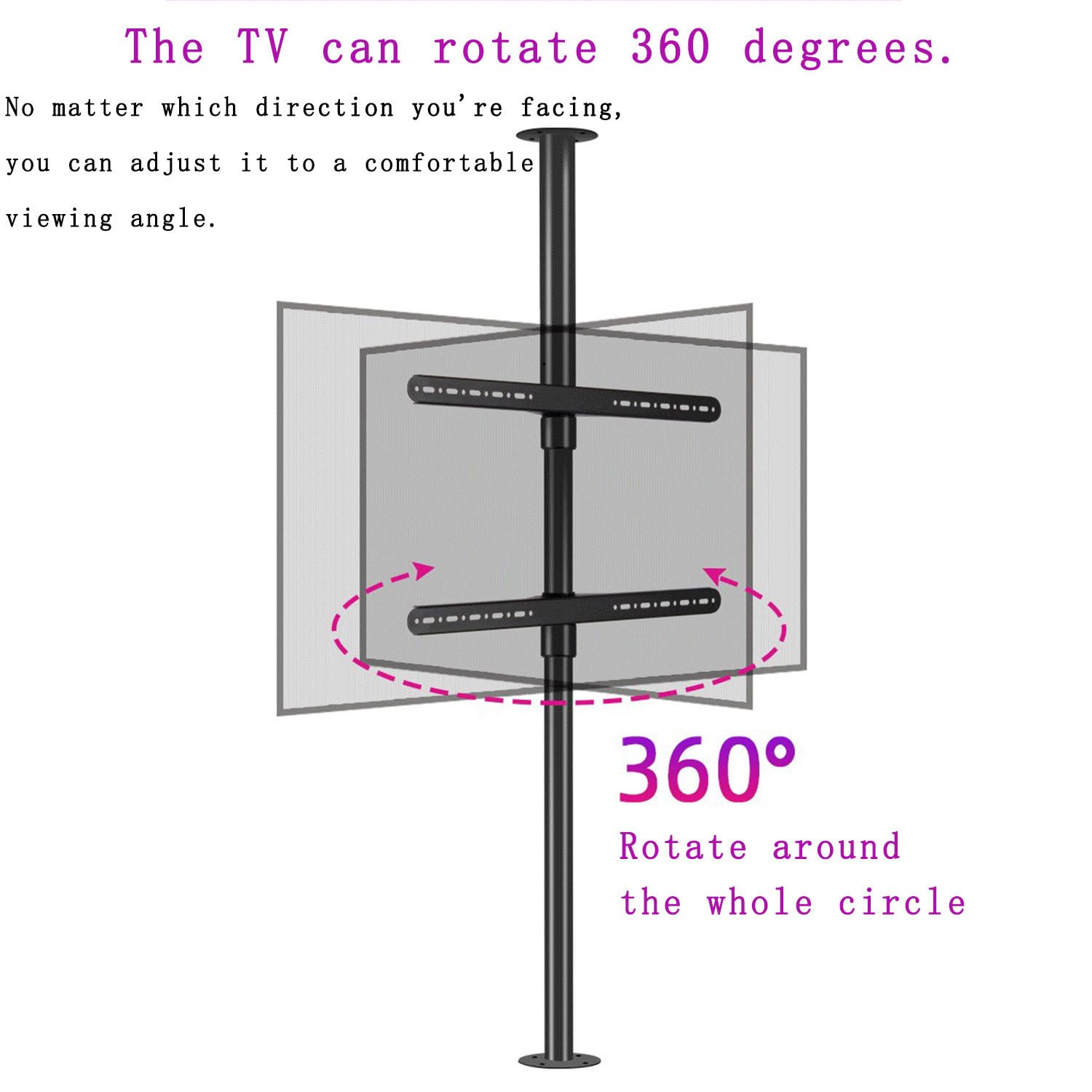 Soporte De Techo Telescópico Multilongitud para Montaje De Doble Cara E