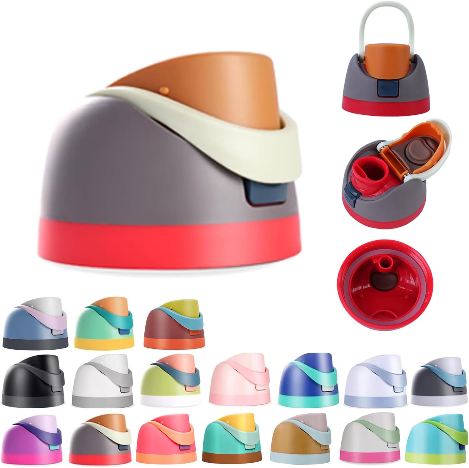 Replacement Lid for Owala Freesip, One Button Water Bottle Top Replacement Cap Compatible with Owala Cup 16oz 24oz 32oz 40oz, Leakproof Lids Accessory，BPA-Free，No Water Leakage