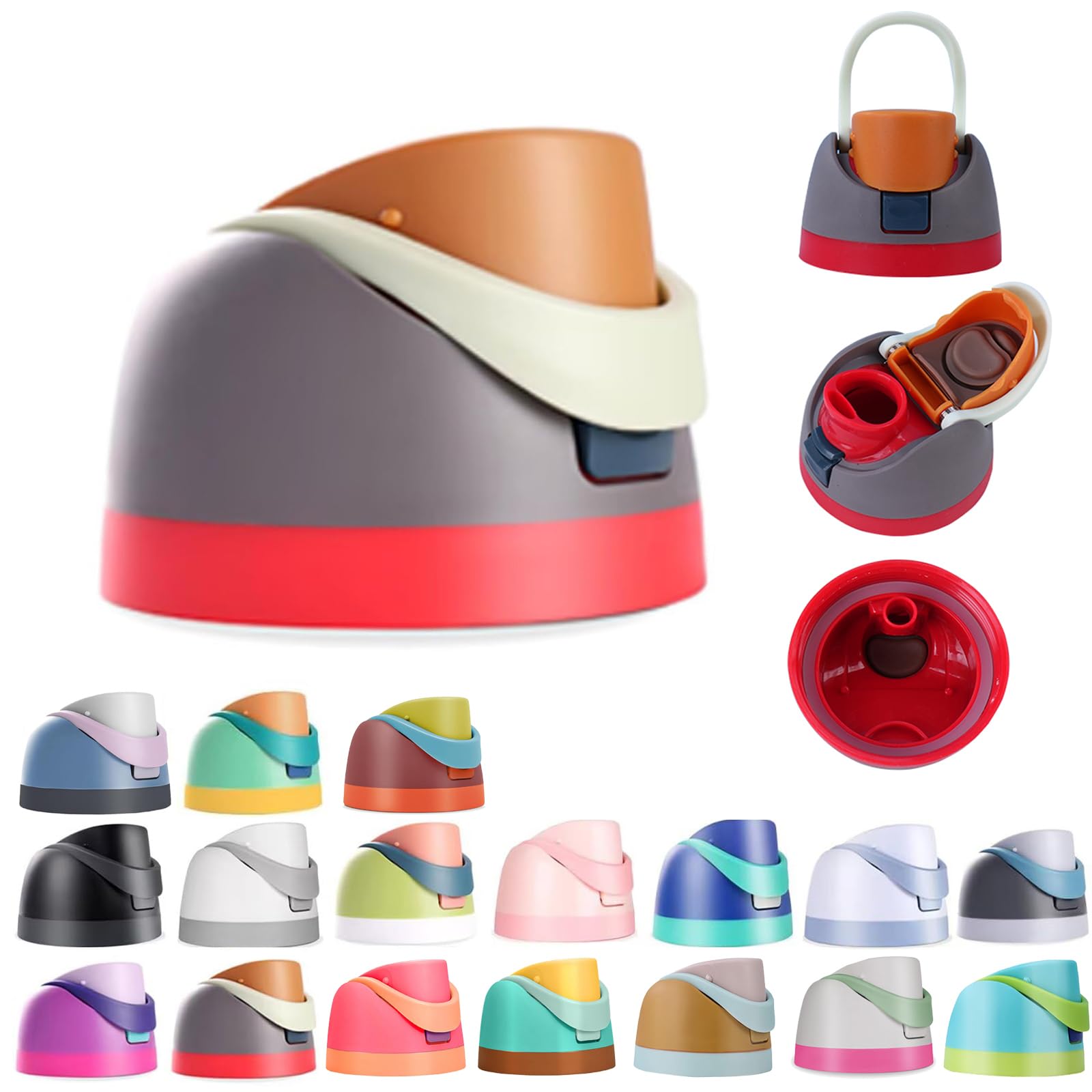 Replacement Lid for Owala Freesip, One Button Water Bottle Top Replacement Cap Compatible with Owala Cup 16oz 24oz 32oz 40oz, Leakproof Lids Accessory，BPA-Free，No Water Leakage