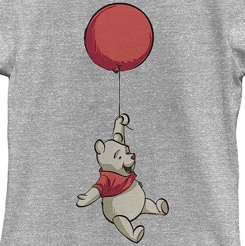 Disney Pooh Balloon Winnie Girl's Heather Crew Tee2