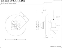 Vista 2 de Kingston Brass KB3001AX Control de Volumen, Cromo Pulido 5.38 x 5.38 x 3.13