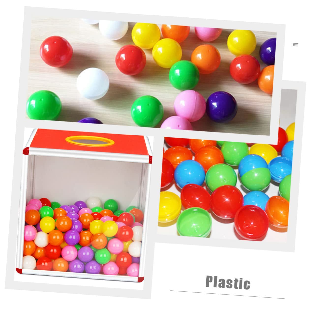DINHEAROM 20Pcs Egg Balls Plastic Entertainment Balls for Party Games Raffle Activities and Fun Events of Each Color