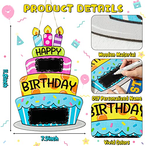 L1Rabe L100001 Happy Birthday Wood Door Sign Decor Child Happy Birthday Sign thumb #1