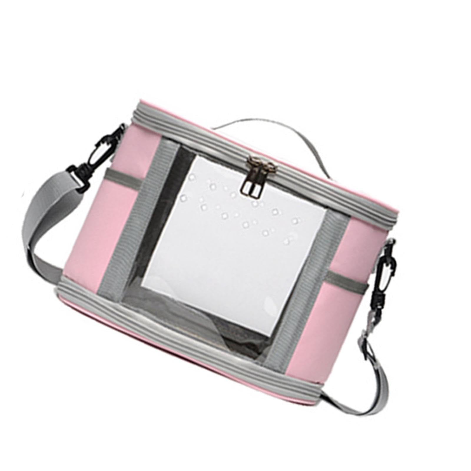 Whtkoph Bird Carrier Bag Guinea Pig Carrier Shoulder Bag Small Birds Outgoing Bag for Chinchilla, Pink L