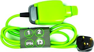 1 way - 2 Mtr - Extension Socket - IP54 - Status - Green Cable - Black Plug - 1 Pk Wrap Card 1 Way - 2 Meters - Extension Plug - IP54 - Status - Green Wire - Black Plug - 1 Pack of Wrap Card