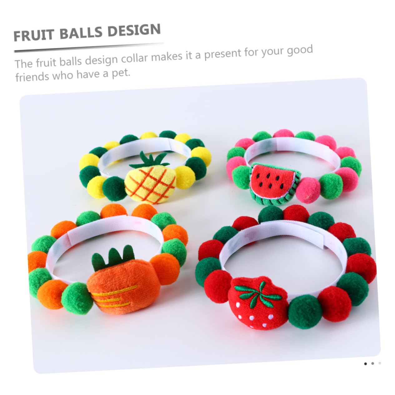 Sosoport 20pezzi Collare Decorativo Per Animali Domestici Con Palline Fruttate Per Gatti e Cani Accessorio Festivo Per Party e Occasioni Speciali