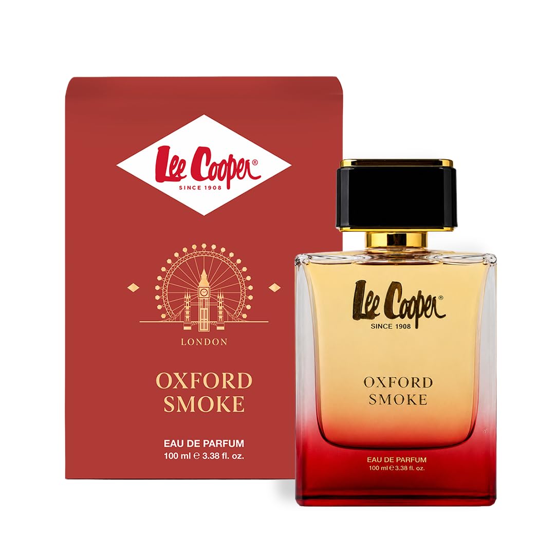 Lee Cooper Oxford Smoke Eau de Parfum - 100ml | Long Lasting Unisex Perfume | Black Pepper, Tobacco, Coffee & Iris Scent | Internationally Inspired Fragrance for Bold & Mysterious Personalities-image-0