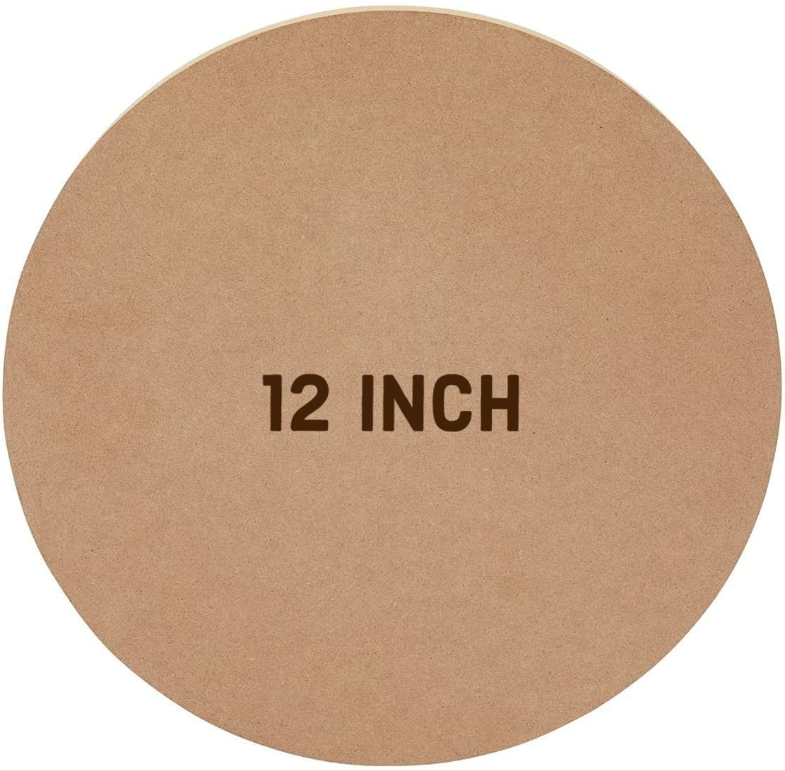 SureBiz 12 Inch - Round MDF Wood Circle Boards for Art and Craft, Resin, Lippan, Mandala, Painting, Wall Hanging, Clock Making, Decoration (12 inch Approx)-image-14