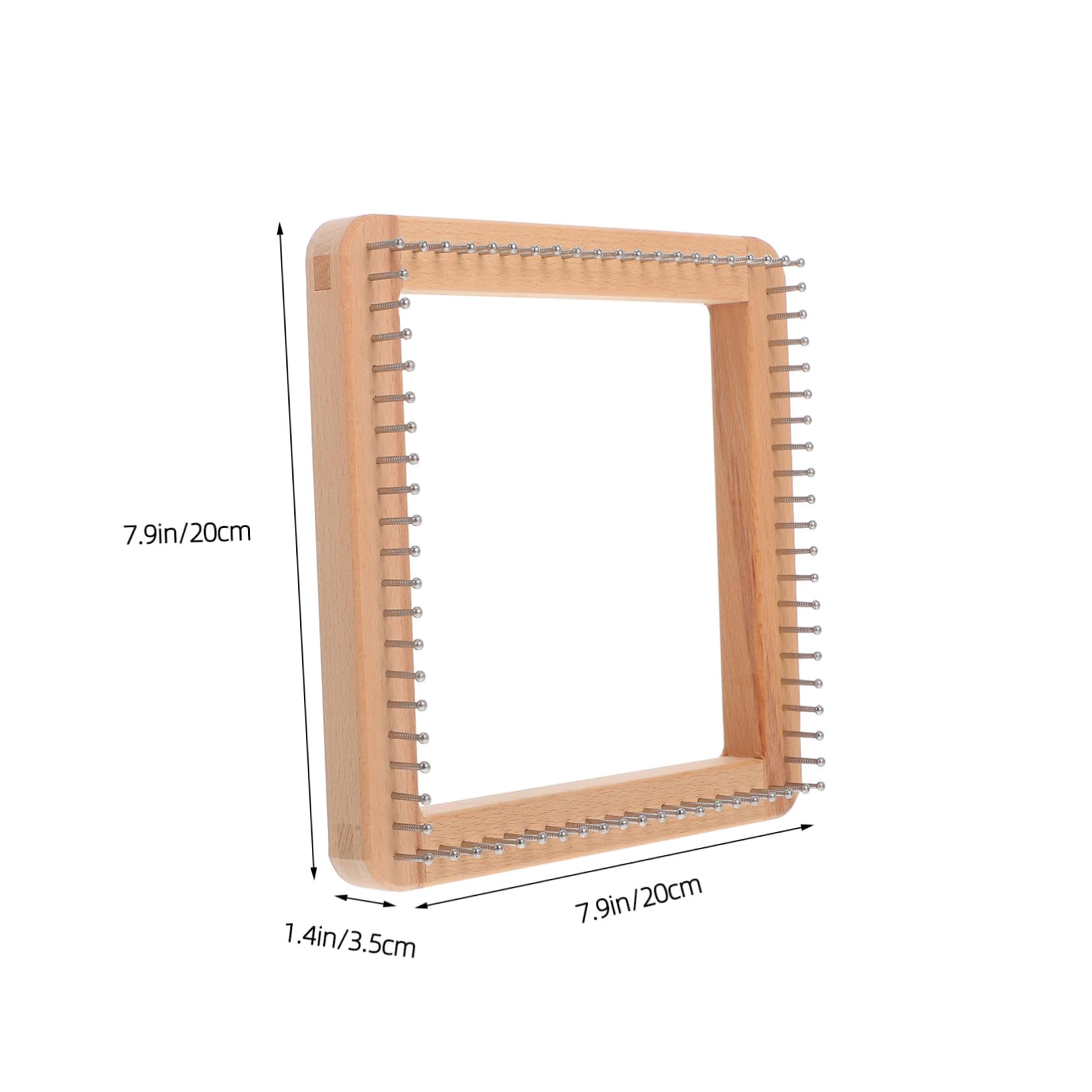 Herramienta de Telar de Madera para Tejer Manual DIY Tabla Cuadrada para Bufandas Gorros Chales y Mantas Máquina de Tejer Artesanal Versátil y Duradera