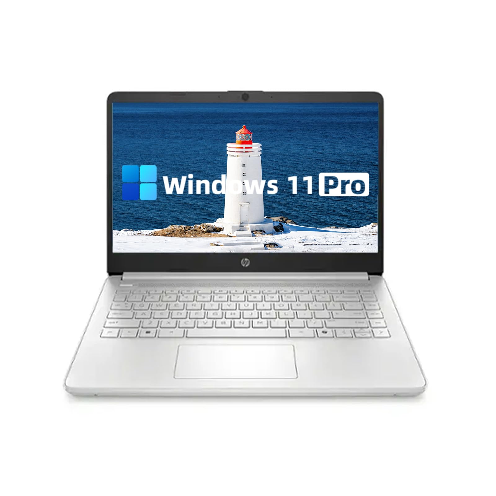 HP Computer portatile leggero per studenti da 14", Microsoft Office 365, Windows 11 Pro, HD da 14 pollici, alimentato dall'intelligenza artificiale, batteria da 11 ore, laptop serie N, 16 GB di RAM