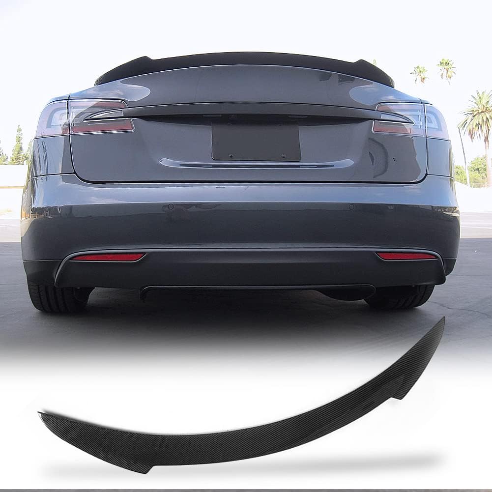 Model S Carbon Fiber Spoiler for Tesla Model S 2012-2025 Rear Trunk Boot Lid Spoiler Wing Lip