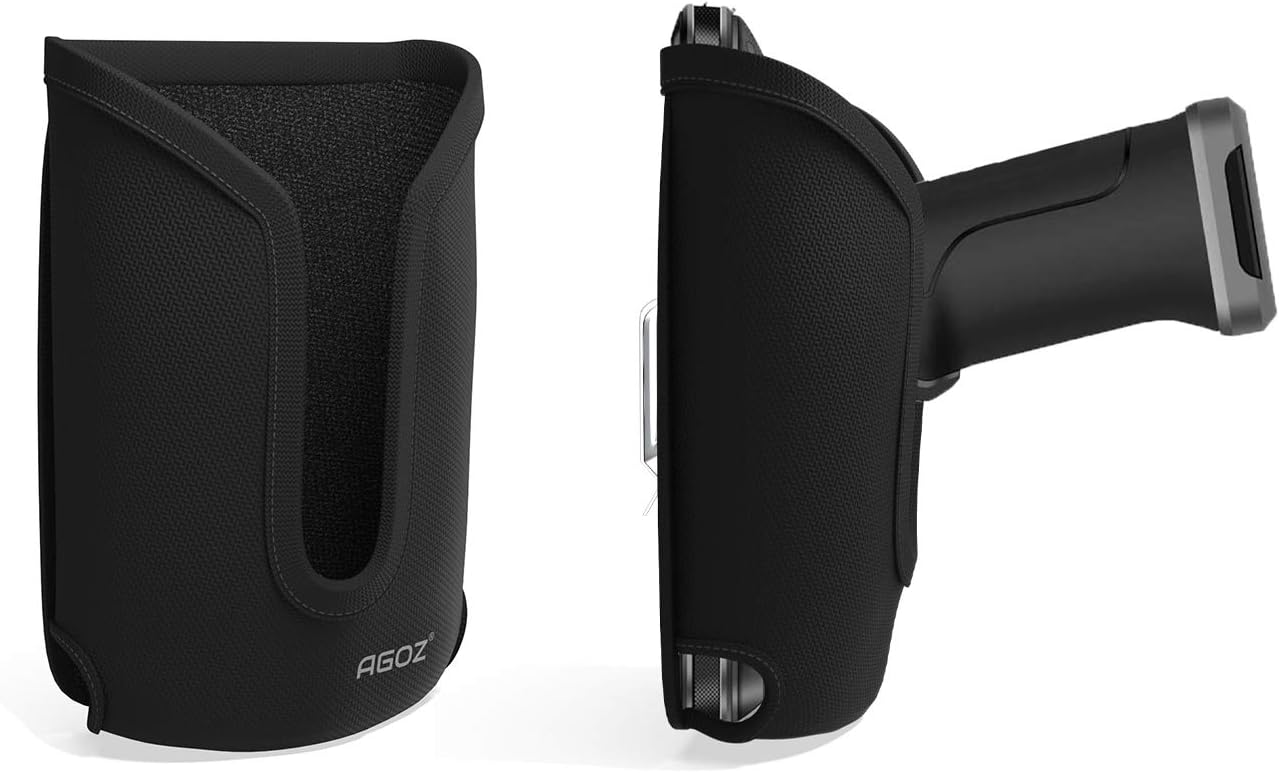 Barcode Scanner Holster for Zebra TC75x, TC75, TC70x, TC70, TC72, TC77, M60, MC67 to fit with Handheld Grip, Rugged Carrying Case Pouch, Cover with Metal Clip & Belt Loops