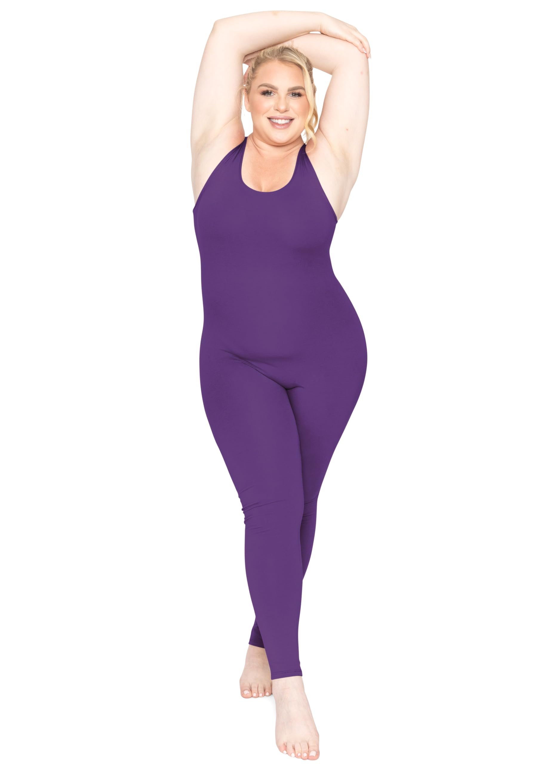 STRETCH IS COMFORT Women's Plus Size Teamwear Cotton Tank Unitard