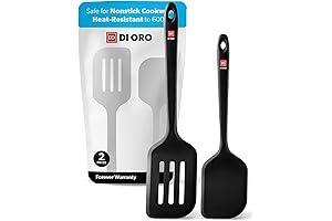 DI ORO Silicone Turner Spatula Set: The Ultimate Cooking Companion for Flawless Flipping