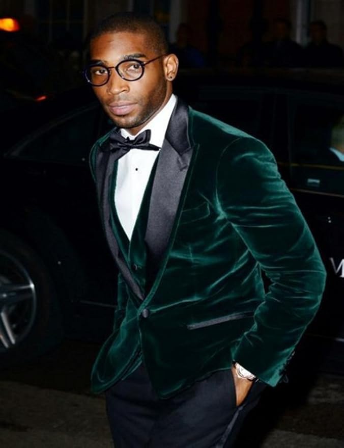 Velvet green mens blazer Outlet