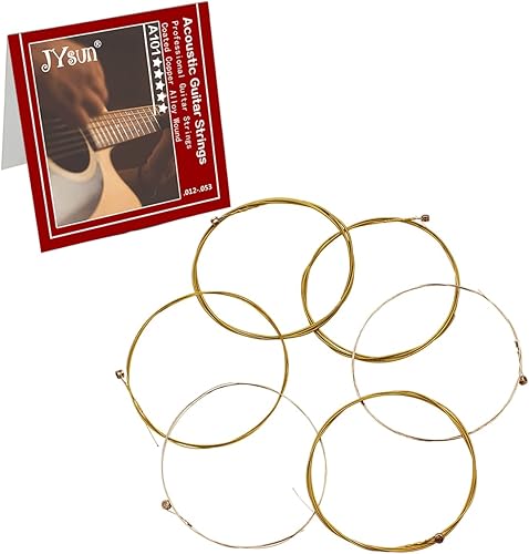 Miniatura 4 de Cuerdas de guitarra acústica, 3 juegos completos con núcleo de acero inoxidable, bronce fósforo, cabeza de cuentas niquelada, incluyendo E-1st B-2nd