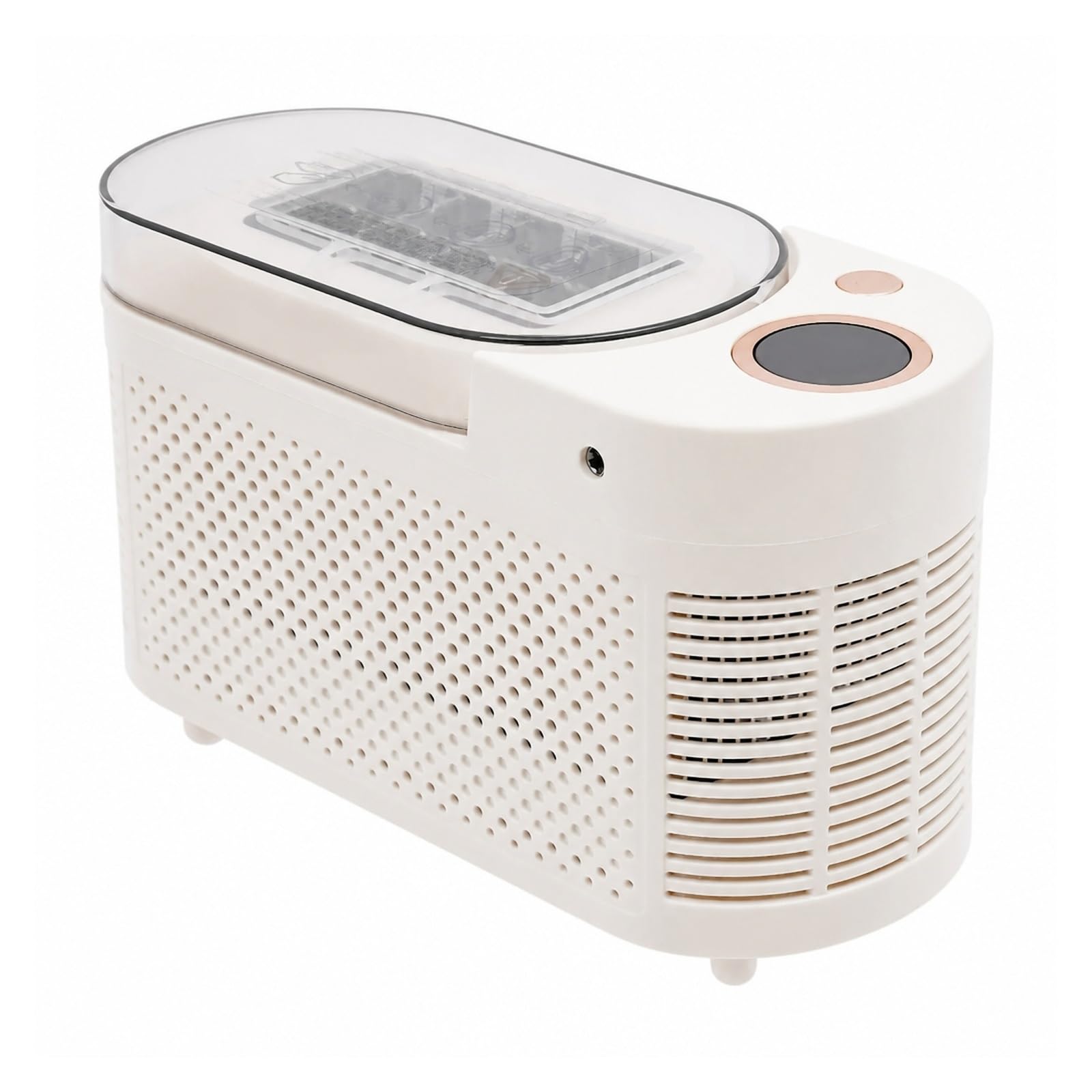 Máquina de hielo, Mini máquina de hacer hielo para encimera de 120 W, máquina compacta para el hogar/coche/viajes blanco/púrpura(PURPLE)