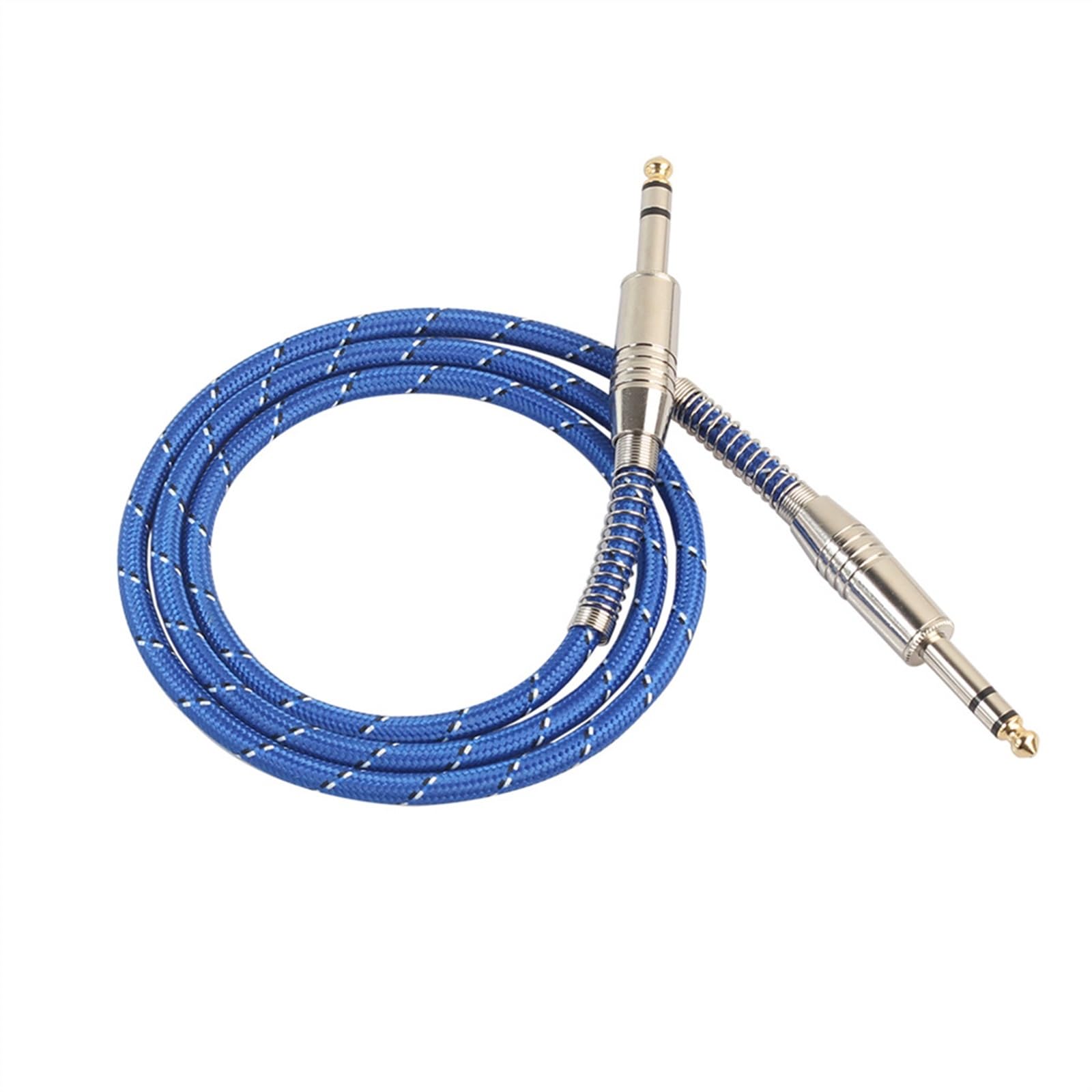 kabel audio do gitary Wtyczka Ze Stopu Cynku Podwójnie Ekranowany Przewód Stereo Trójrdzeniowy 6.35 Męski Na Męski Kabel Audio Do Gitary (Color : 15 m)