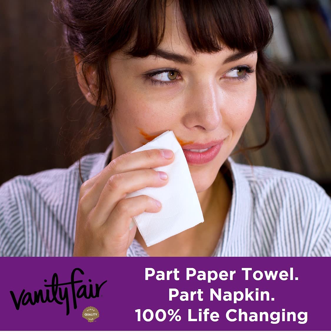 Vanity Fair® Extra Absorbent Premium Paper Napkin, 640 Count, Dinner Napkin for Messy Meals