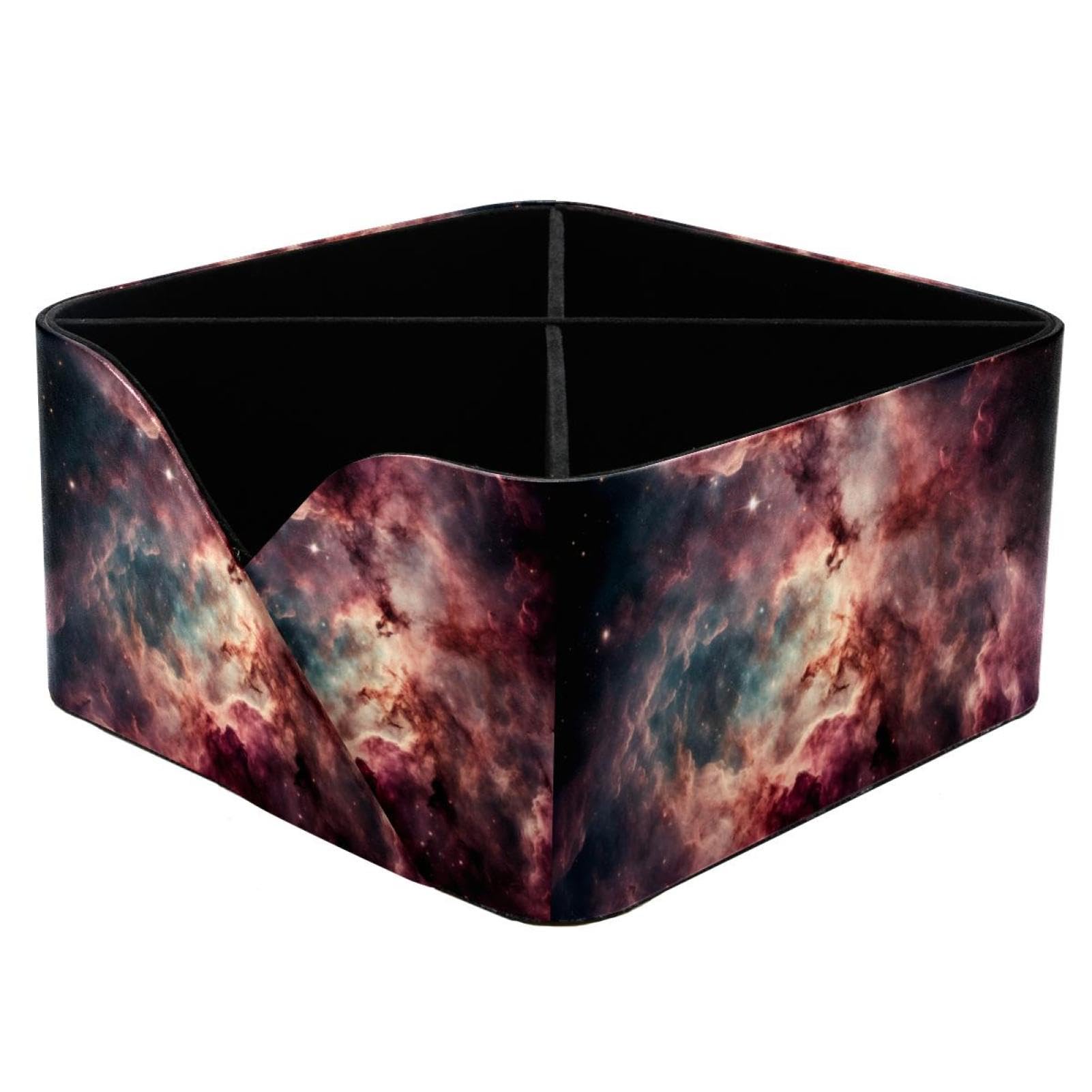 Porte-stylos galaxie rose grand format avec compartiments multifonctions
