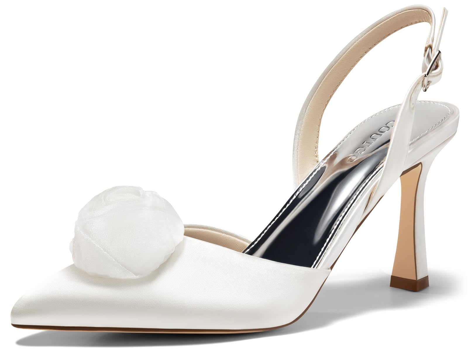 Coutgo Women's Pointed Toe Slingback High Heel Pumps