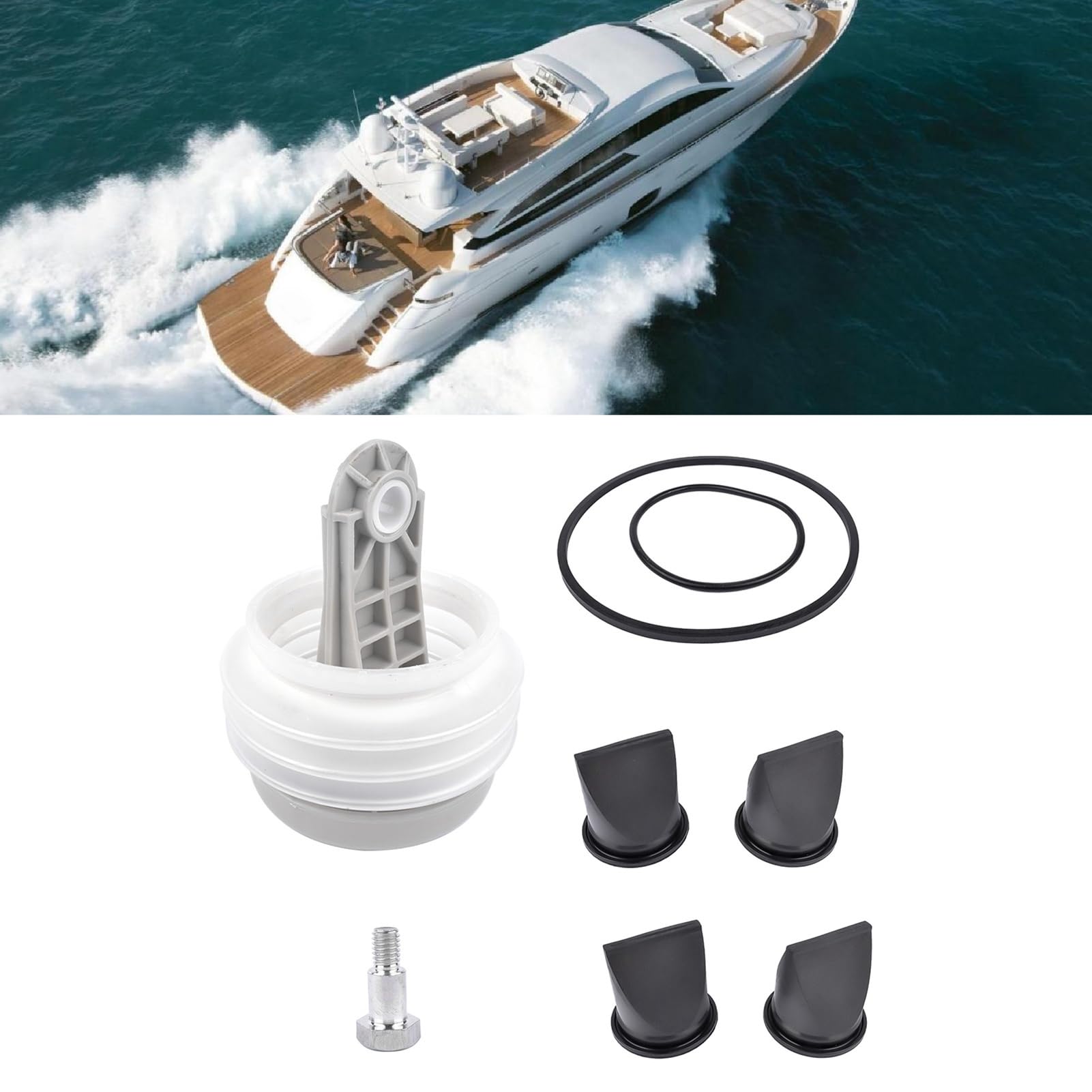 Kit de Fuelle de Bomba, 4 Piezas de Válvula de Pico de Pato de 1,5 Pulgadas, Kit de Junta Tórica de Repuesto para Bomba de Vacío S T J VHT VG, con Bomba de Fuelle y Tornillos