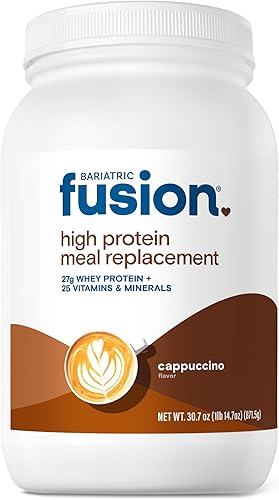 Bariatric Fusion Cappuccino - Reemplazo de comida de 095oz de proteína en polvo 21 tina de porción para pacientes con cirugía bariátrica incluyendo disponible en Yaxa Colombia