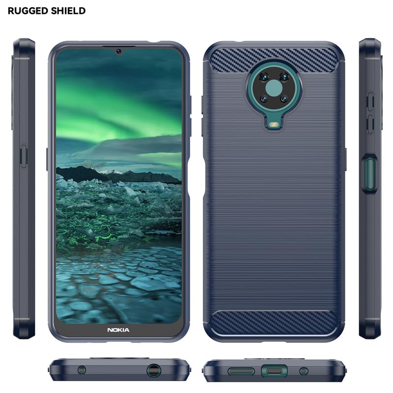 Image of Hybrid Carbon Fiber Back Case for Nokia G10 / G20 (Blue)