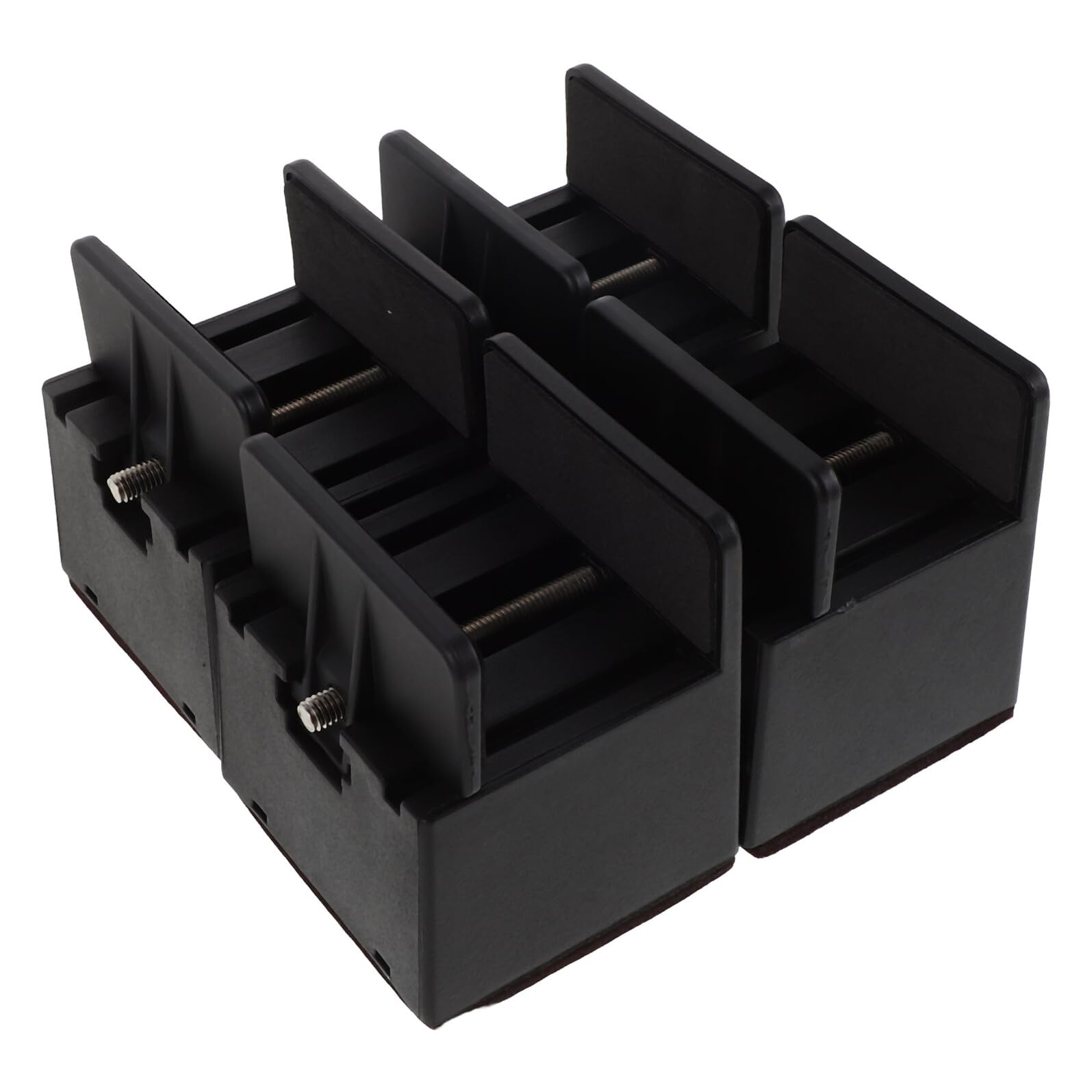 Rehausseurs de meubles plastique noir renforcé Mipcase pour pieds de canapés réglables