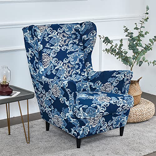 Wingback - Coprisedie Elastici Con Schienale Ad Ala, Beige, Confezione Da 4, Perfetti Per Sedie Da Pranzo E Eventi - 2