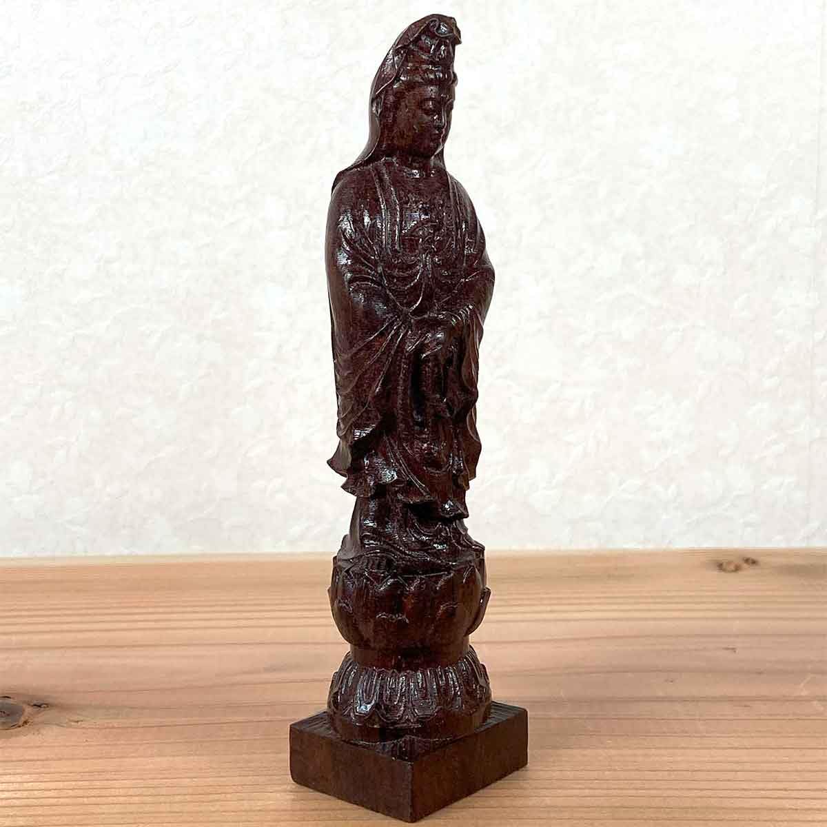 仏像 沈香木彫り 観音菩薩 観音立像 置物 精密彫刻 高さ29cm貴重な香木 Amazon｜観音様 聖観音 沈香 観音菩薩 白衣観音 観世音菩薩 観