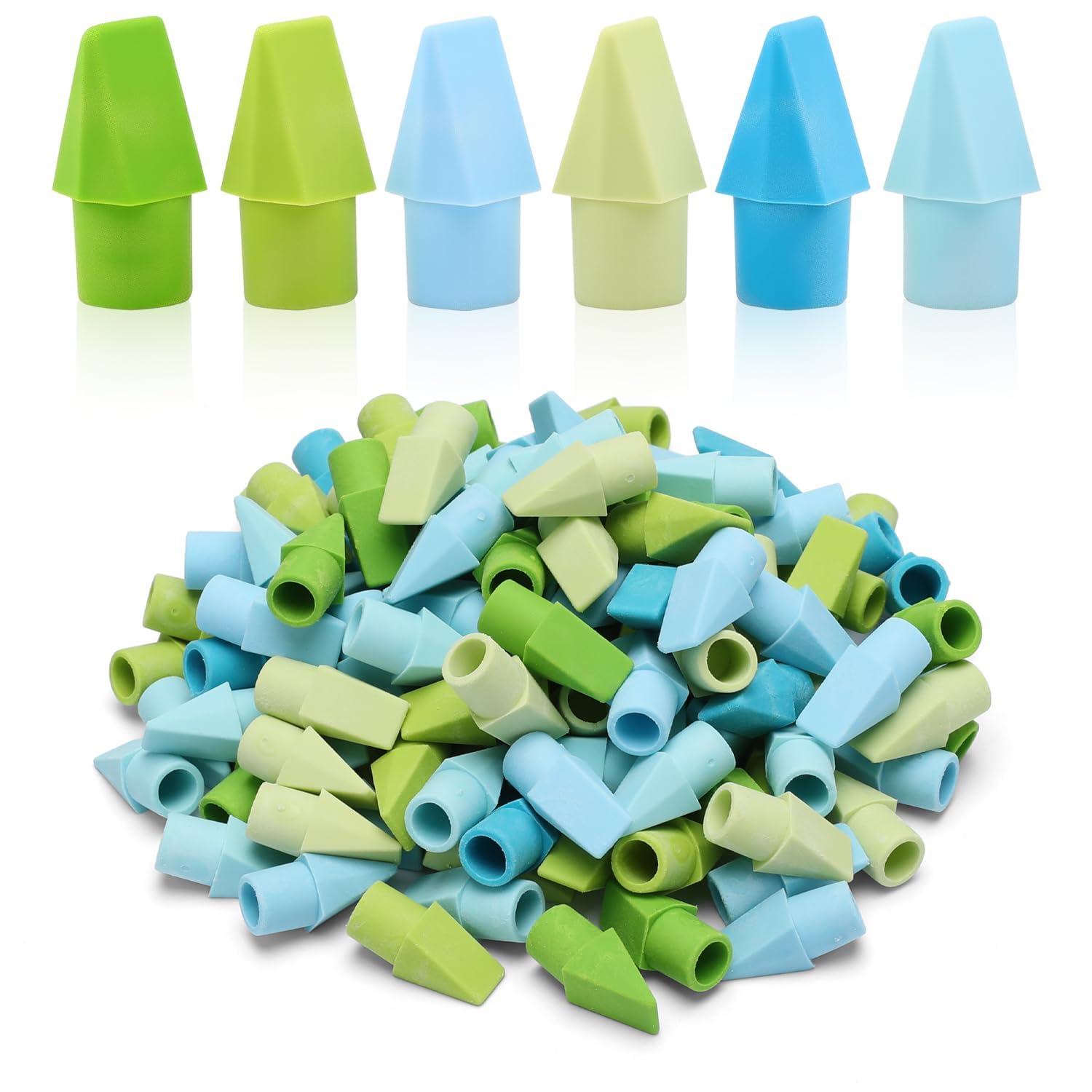 SIKAO Erasers, 125 Pack Natural Pencil Top Erasers for Kids Bulk, Neutral Pencil Erasers for Pencils, Nature-Inspired Colors, Classroom Must Haves for
